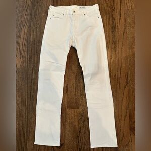 AG Mari High Rise Slim Straight White Jeans